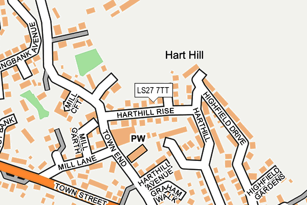 LS27 7TT map - OS OpenMap – Local (Ordnance Survey)