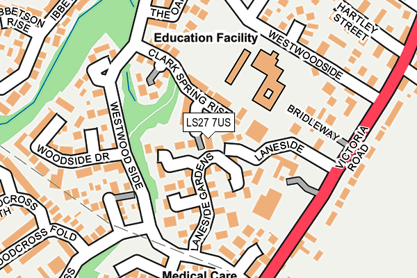 LS27 7US map - OS OpenMap – Local (Ordnance Survey)