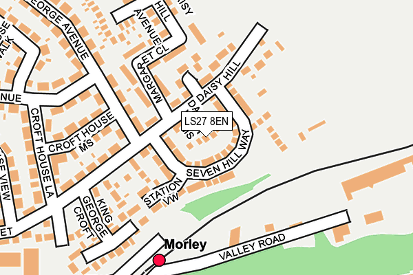 LS27 8EN map - OS OpenMap – Local (Ordnance Survey)