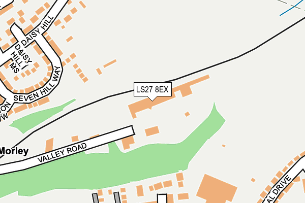 LS27 8EX map - OS OpenMap – Local (Ordnance Survey)