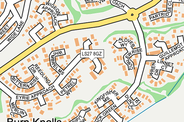 LS27 8GZ map - OS OpenMap – Local (Ordnance Survey)
