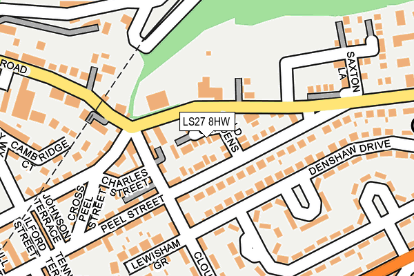 LS27 8HW map - OS OpenMap – Local (Ordnance Survey)