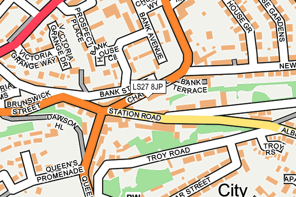 LS27 8JP map - OS OpenMap – Local (Ordnance Survey)
