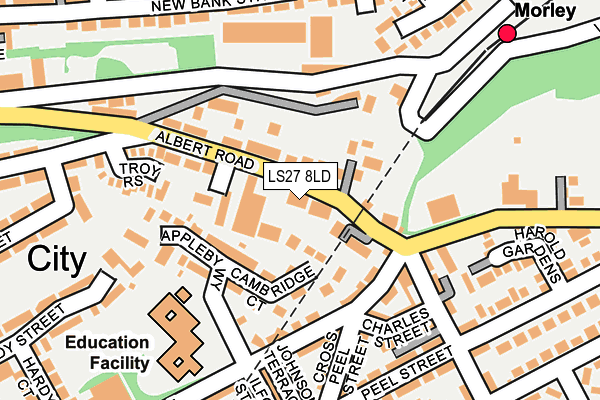 LS27 8LD map - OS OpenMap – Local (Ordnance Survey)