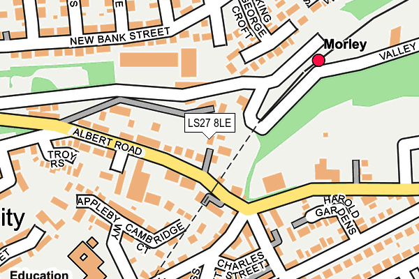 LS27 8LE map - OS OpenMap – Local (Ordnance Survey)