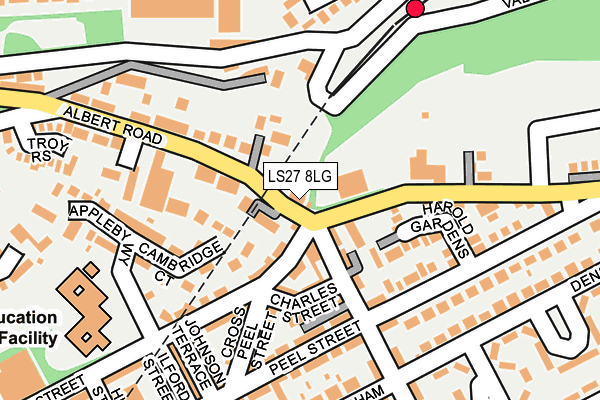 LS27 8LG map - OS OpenMap – Local (Ordnance Survey)