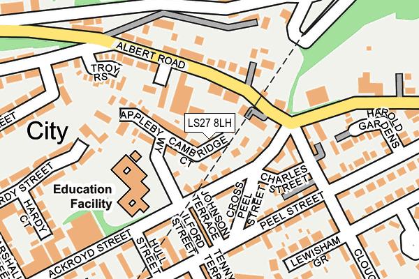 LS27 8LH map - OS OpenMap – Local (Ordnance Survey)