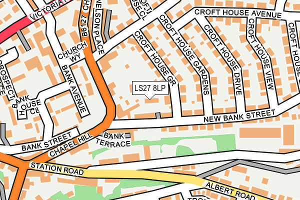 LS27 8LP map - OS OpenMap – Local (Ordnance Survey)