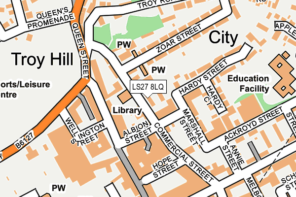 LS27 8LQ map - OS OpenMap – Local (Ordnance Survey)