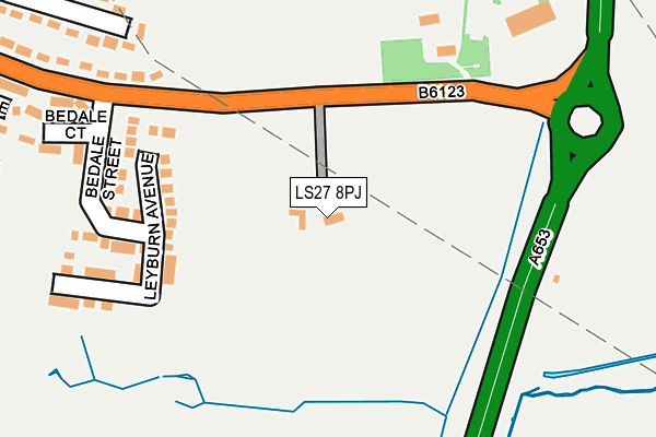 LS27 8PJ map - OS OpenMap – Local (Ordnance Survey)