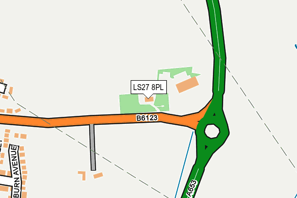 LS27 8PL map - OS OpenMap – Local (Ordnance Survey)