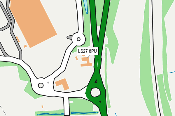 LS27 8PU map - OS OpenMap – Local (Ordnance Survey)