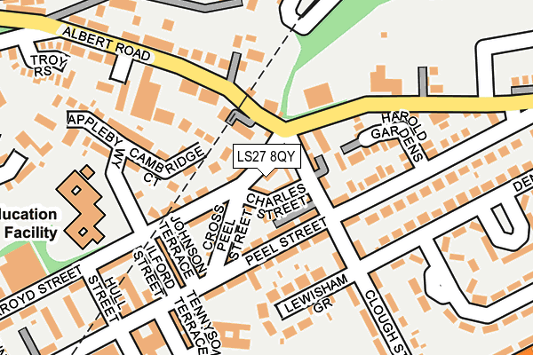 LS27 8QY map - OS OpenMap – Local (Ordnance Survey)