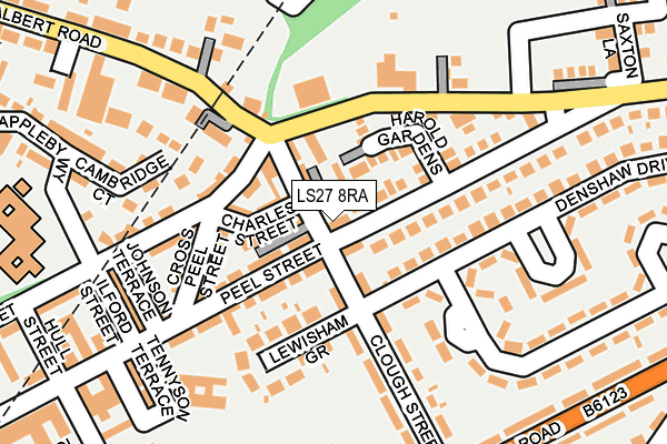 LS27 8RA map - OS OpenMap – Local (Ordnance Survey)