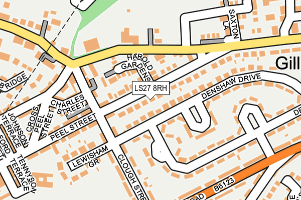 LS27 8RH map - OS OpenMap – Local (Ordnance Survey)
