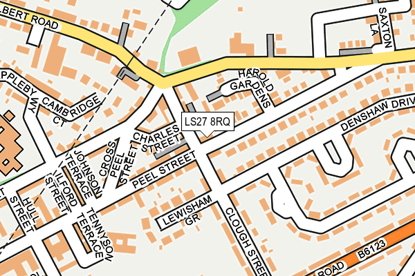 LS27 8RQ map - OS OpenMap – Local (Ordnance Survey)