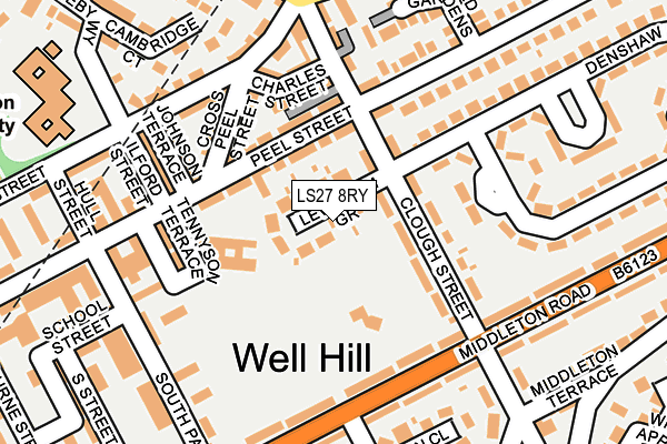 LS27 8RY map - OS OpenMap – Local (Ordnance Survey)