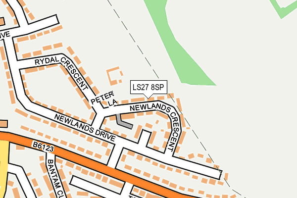 LS27 8SP map - OS OpenMap – Local (Ordnance Survey)