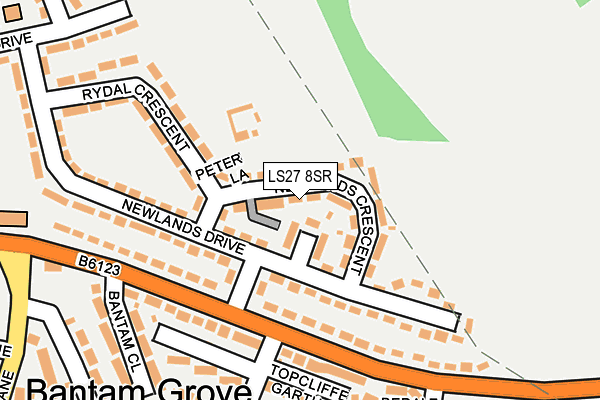 LS27 8SR map - OS OpenMap – Local (Ordnance Survey)