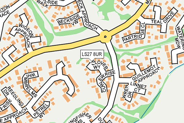 LS27 8UR map - OS OpenMap – Local (Ordnance Survey)