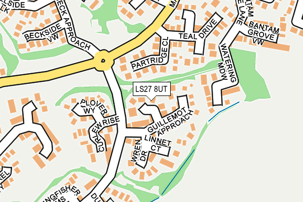 LS27 8UT map - OS OpenMap – Local (Ordnance Survey)