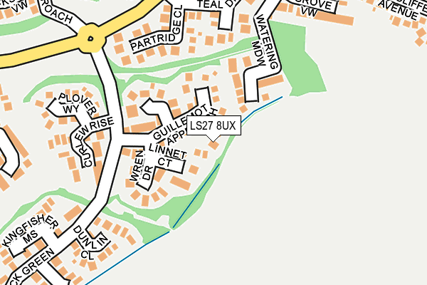 LS27 8UX map - OS OpenMap – Local (Ordnance Survey)