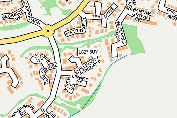 LS27 8UY map - OS OpenMap – Local (Ordnance Survey)