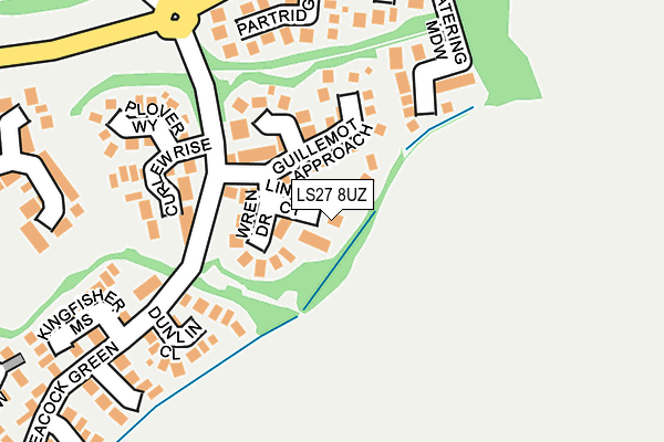 LS27 8UZ map - OS OpenMap – Local (Ordnance Survey)