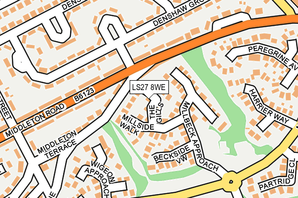 LS27 8WE map - OS OpenMap – Local (Ordnance Survey)