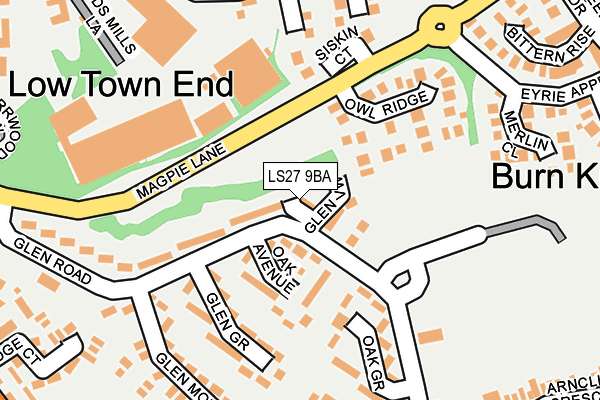LS27 9BA map - OS OpenMap – Local (Ordnance Survey)