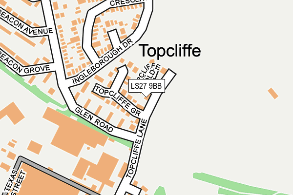 LS27 9BB map - OS OpenMap – Local (Ordnance Survey)
