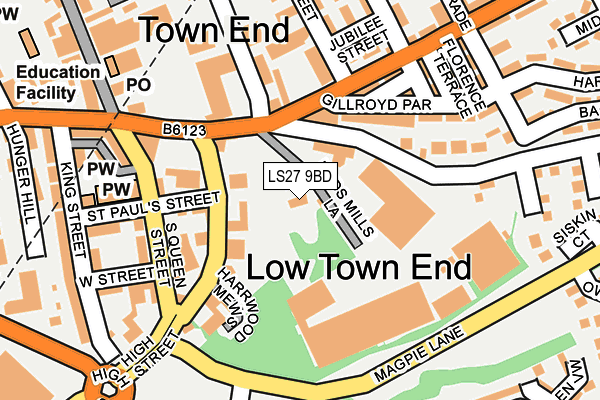 LS27 9BD map - OS OpenMap – Local (Ordnance Survey)