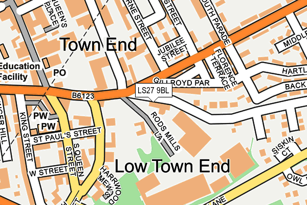 LS27 9BL map - OS OpenMap – Local (Ordnance Survey)