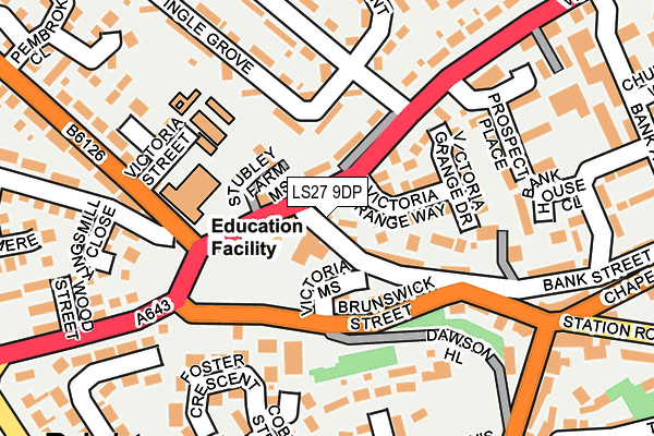 LS27 9DP map - OS OpenMap – Local (Ordnance Survey)
