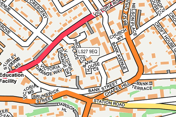 LS27 9EQ map - OS OpenMap – Local (Ordnance Survey)