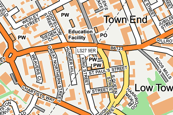 LS27 9ER map - OS OpenMap – Local (Ordnance Survey)