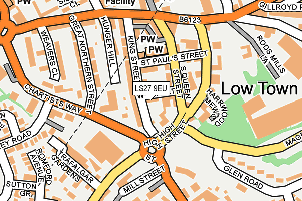 LS27 9EU map - OS OpenMap – Local (Ordnance Survey)
