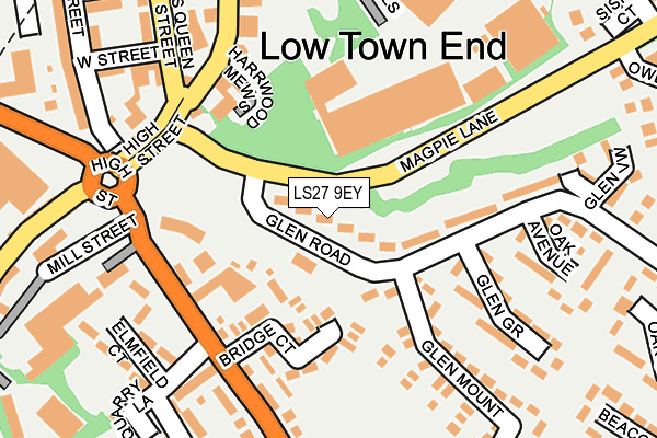 LS27 9EY map - OS OpenMap – Local (Ordnance Survey)