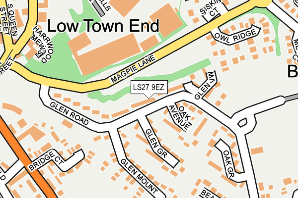 LS27 9EZ map - OS OpenMap – Local (Ordnance Survey)