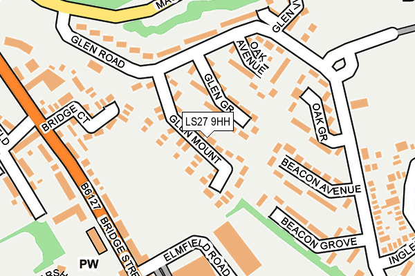 LS27 9HH map - OS OpenMap – Local (Ordnance Survey)