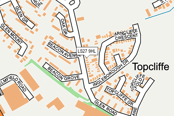 LS27 9HL map - OS OpenMap – Local (Ordnance Survey)