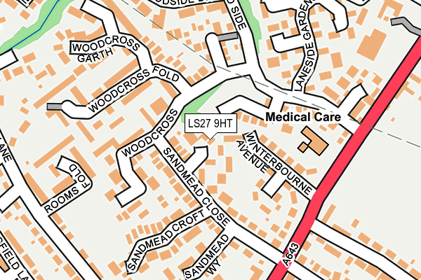 LS27 9HT map - OS OpenMap – Local (Ordnance Survey)