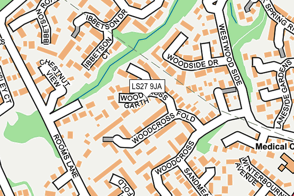 LS27 9JA map - OS OpenMap – Local (Ordnance Survey)