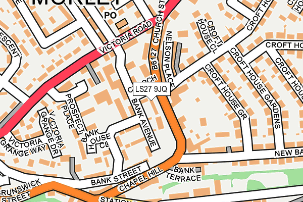 LS27 9JQ map - OS OpenMap – Local (Ordnance Survey)
