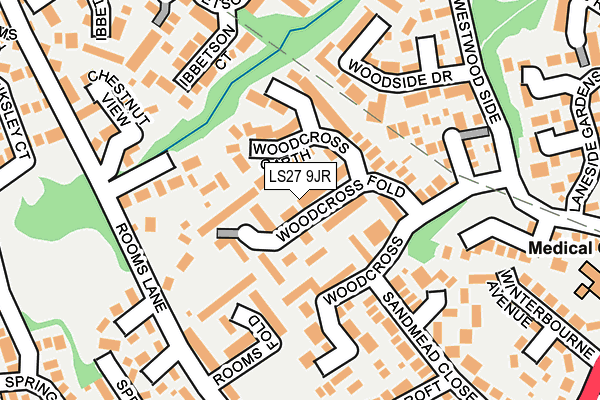 LS27 9JR map - OS OpenMap – Local (Ordnance Survey)