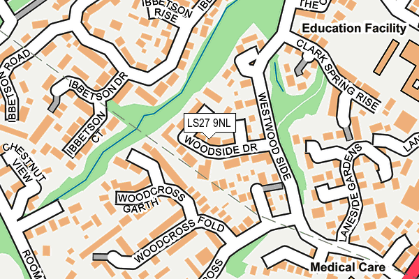 LS27 9NL map - OS OpenMap – Local (Ordnance Survey)
