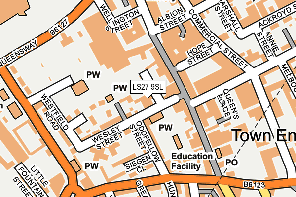 LS27 9SL map - OS OpenMap – Local (Ordnance Survey)