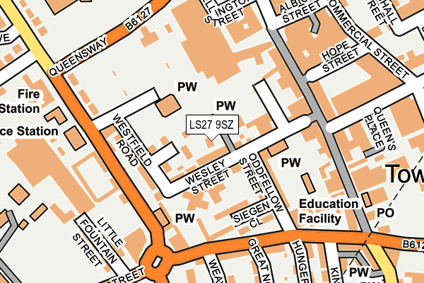 LS27 9SZ map - OS OpenMap – Local (Ordnance Survey)