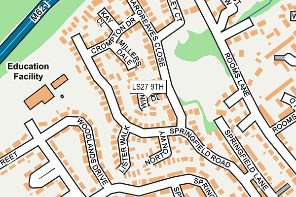 LS27 9TH map - OS OpenMap – Local (Ordnance Survey)