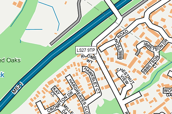 LS27 9TP map - OS OpenMap – Local (Ordnance Survey)